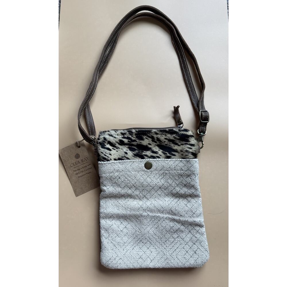 Clea Ray Southwestern Crossbody Bag Repurposed Military Tent Canvas Tapestry New